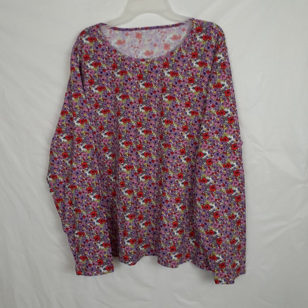 Lands end 16w 18w Floral Rash Guard Shirt